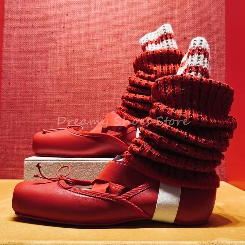 Красные балетки со стразами и бантом, женские атласные лоферы без шнуровки с квадратным носком, милые элегантные вечерние свадебные женские туфли, новинка