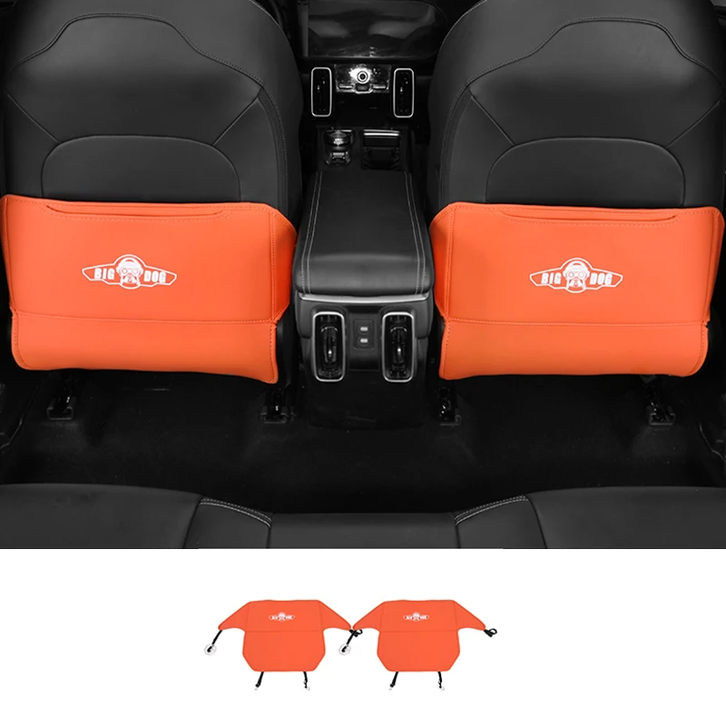 

PU Leather Car Seat Anti Kick Pad Seat Back Protector Mat Auto Interior Accessories For GWM Great Wall Haval Dargo 2022 2021 202