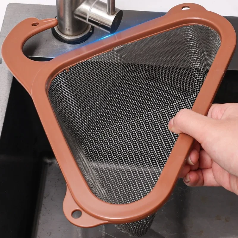 

Kitchen sink drain basket hanging separation garbage drain rack food leftovers filter stainless steel rack kitchen tools