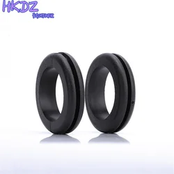 Double-Sided Coil O-ring Seal Ring 3mm/4mm/5mm/6mm/7mm/8mm/10mm Grommets Blakc Rubber Wiring Grommets Ring Cable