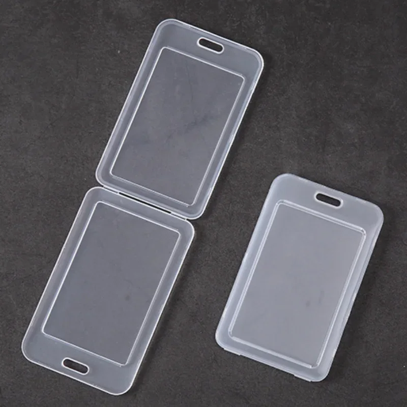 Étui de permis de travail transparent en plastique PP, porte-carte de crédit, couverture de protection, étiquette d'identité, manchon de carte de travail, 1PC