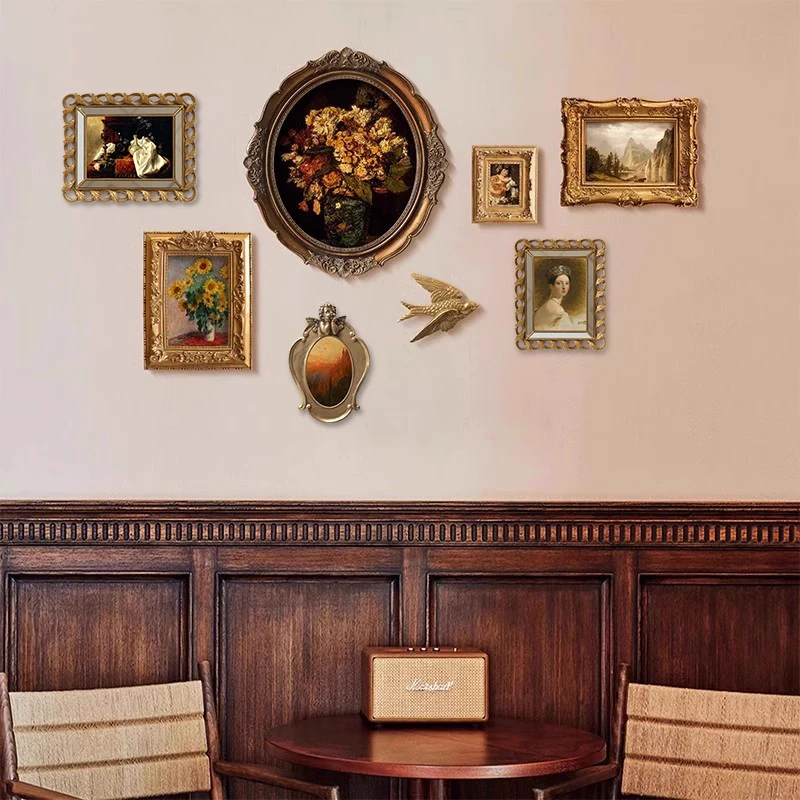 Jiaan Jiali French retro living room hanging paintings dining niche wall decoration bedroom European medieval
