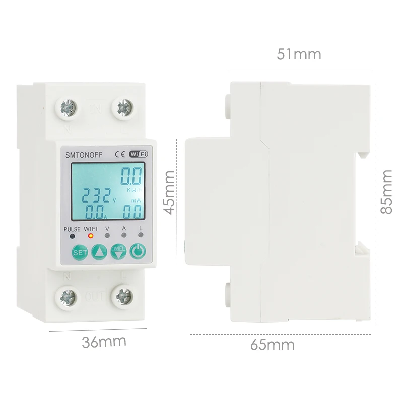 Imagem -05 - Monofásico Medidor de Energia Wifi Medidor Pré-pago Monitor de Eletricidade Inteligente Tuya Power Controle de Voz Alexa 110v 220v 50hz 60hz