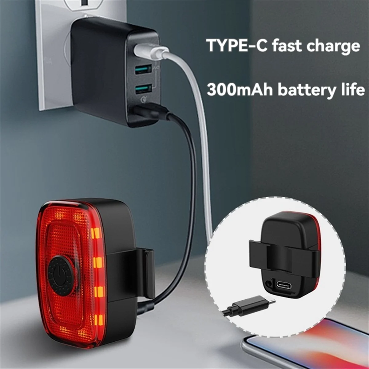 BVBV задний фонарь для велосипеда, задний фонарь для велосипеда, USB перезаряжаемый дорожный седло, подседельный штырь, светодиодный предупреждающий велосипедный фонарь