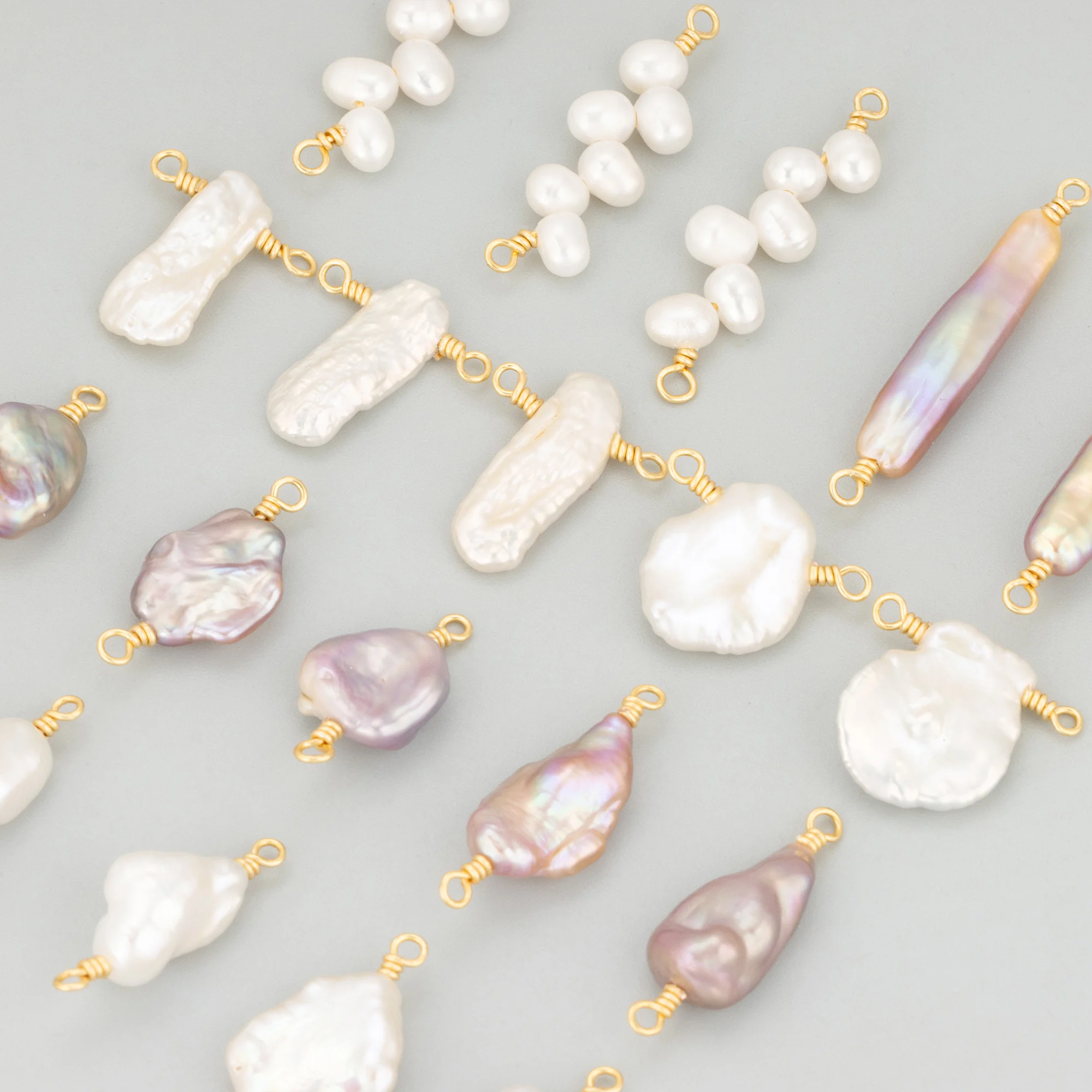 GUFEATHER,2pcs/lot,MH69,jewelry accessories,18k gold plated,copper,natural pearl,decorative supplies,diy pendants,jewelry making