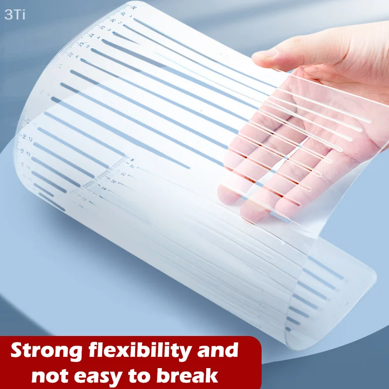 투명 서예 스텐실 및 눈금자 템플릿 쓰기 직선 명확한 눈금자 쓰기 도구 기하학 템플릿 주소 Enve