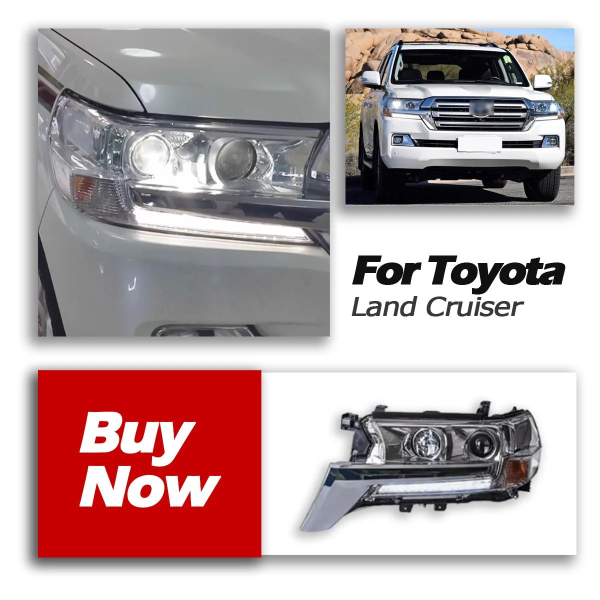 

TYPY New LED Head Lamp Upgrade Modified For Toyoto Land Cruiser 2016-2020 Headlight Dynamic Signal Head Lamp Auto Accessories
