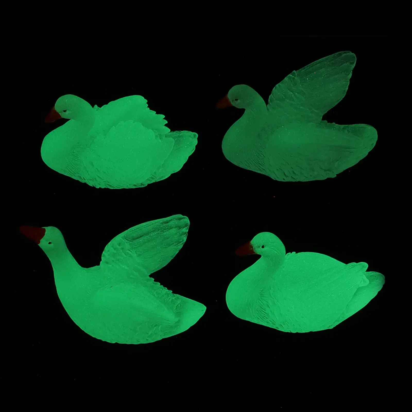 

8Pcs Lifelike Swan Decorations Mini Resin Swans Micro Landscape Decor Garden Desktop Ornament Fairy Garden Accessories Glow Swan