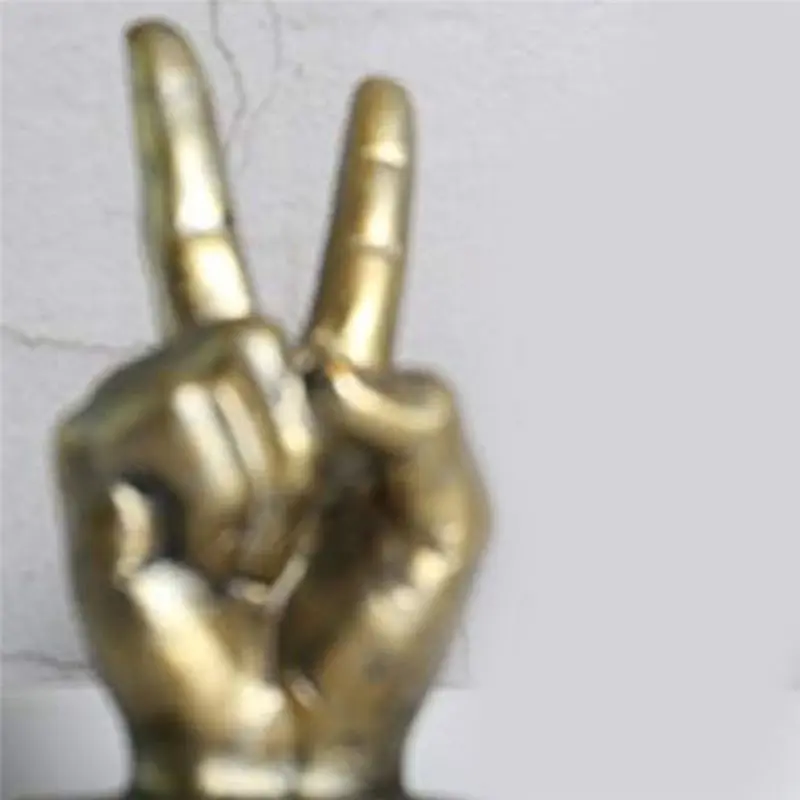 AF93-اليد إصبع لفتة مكتب التماثيل أصابع النحت الإبداعية المنزل خزانة غرفة النوم الرف الديكور