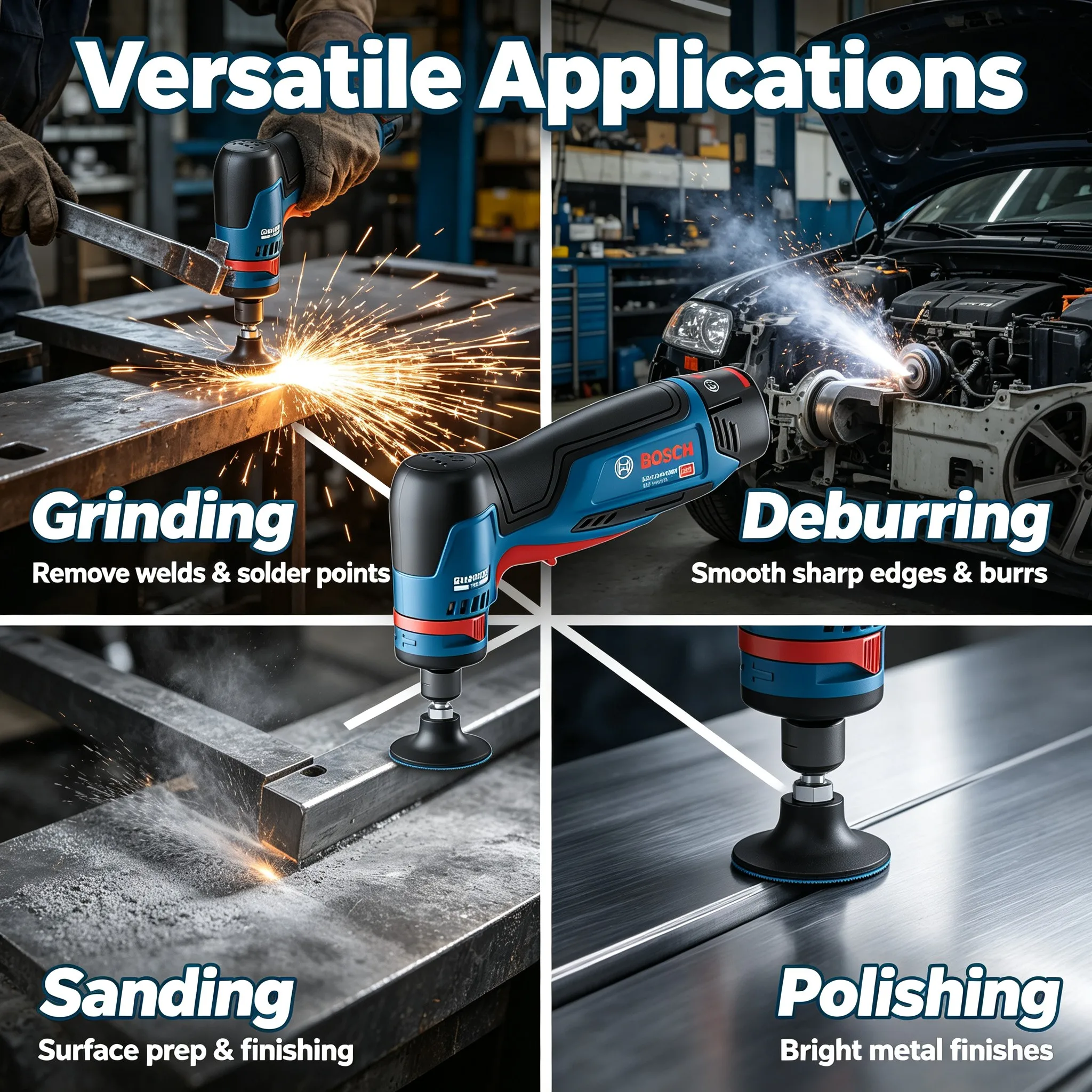Brushless Angle Grinder Battery Powered - BOSCH GWG 12V-50 S, Gerinda Putar