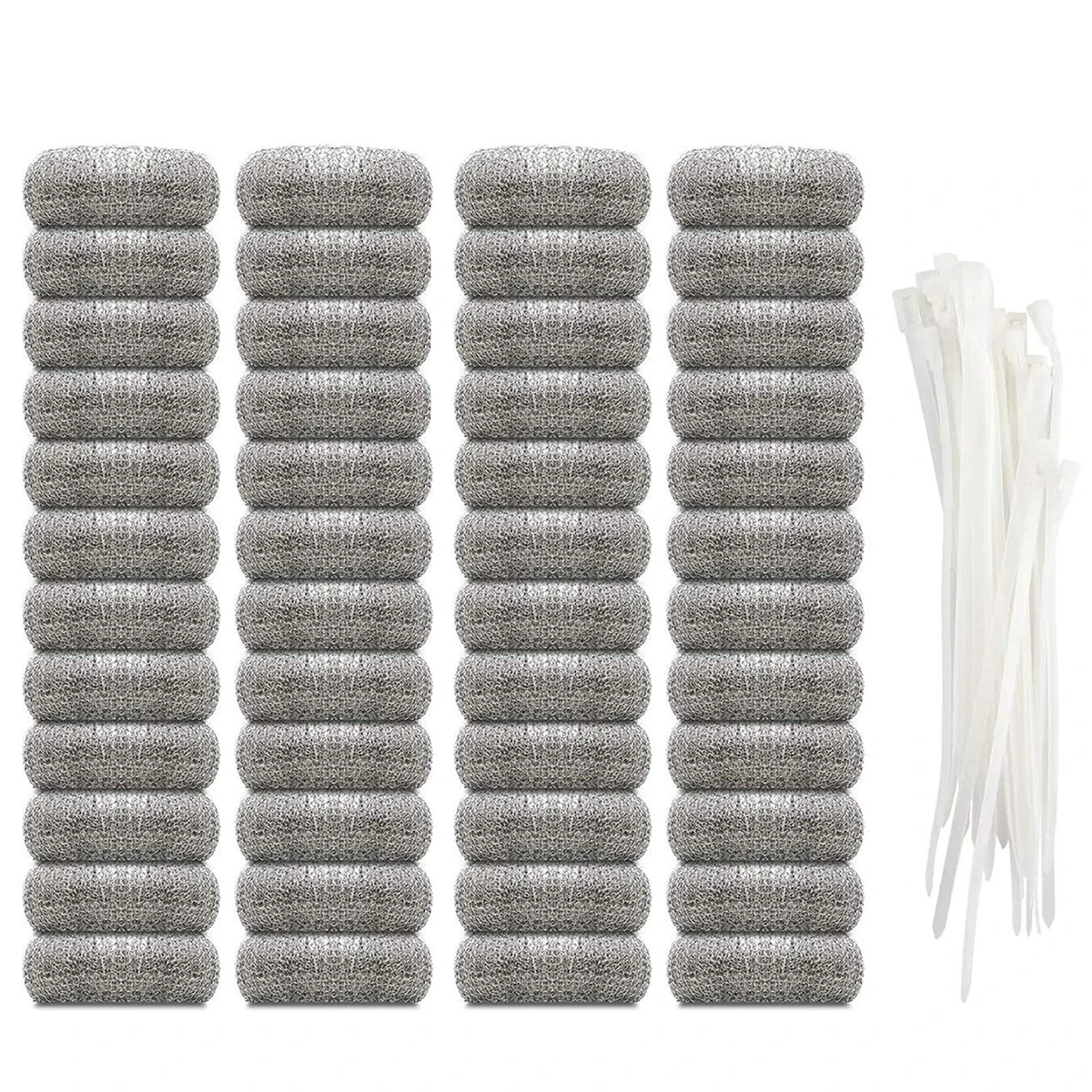 

48 Pieces Lint Traps Washing Machine Lint Trap Snare Laundry Mesh Washer Hose Filter with 40 Pieces Cable Ties (48)