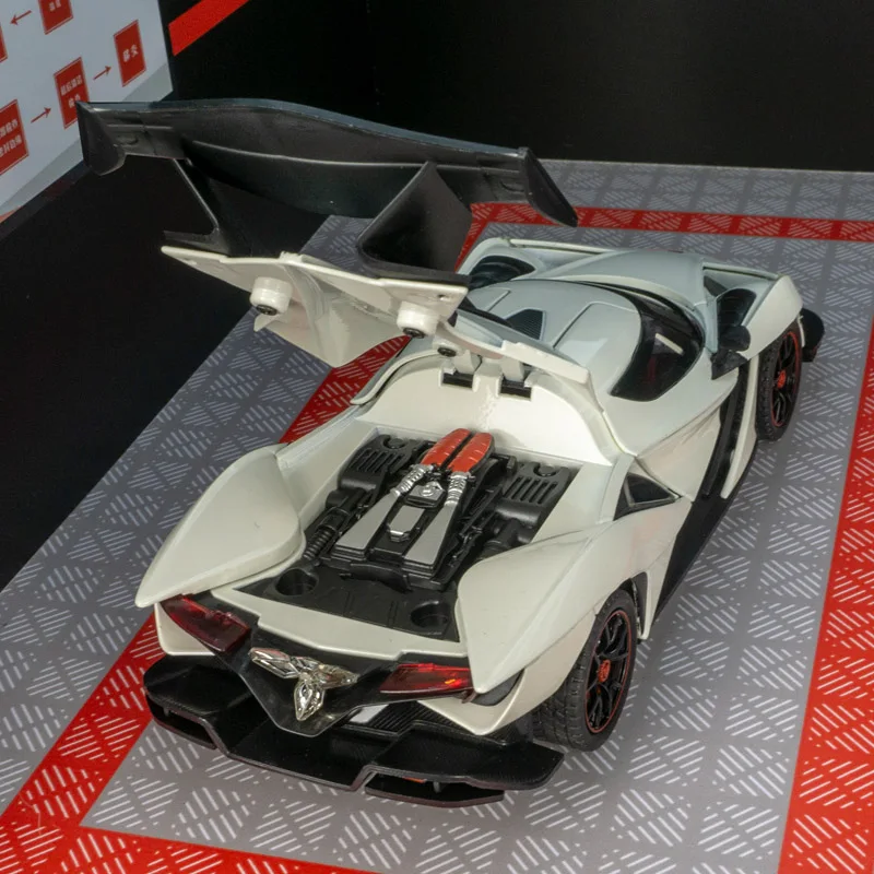 Coleção de modelos de carros de liga Apollo IE 1:24, portas e capô do motor, porta-malas pode ser aberto, som e luz, enfeites de carro, presentes