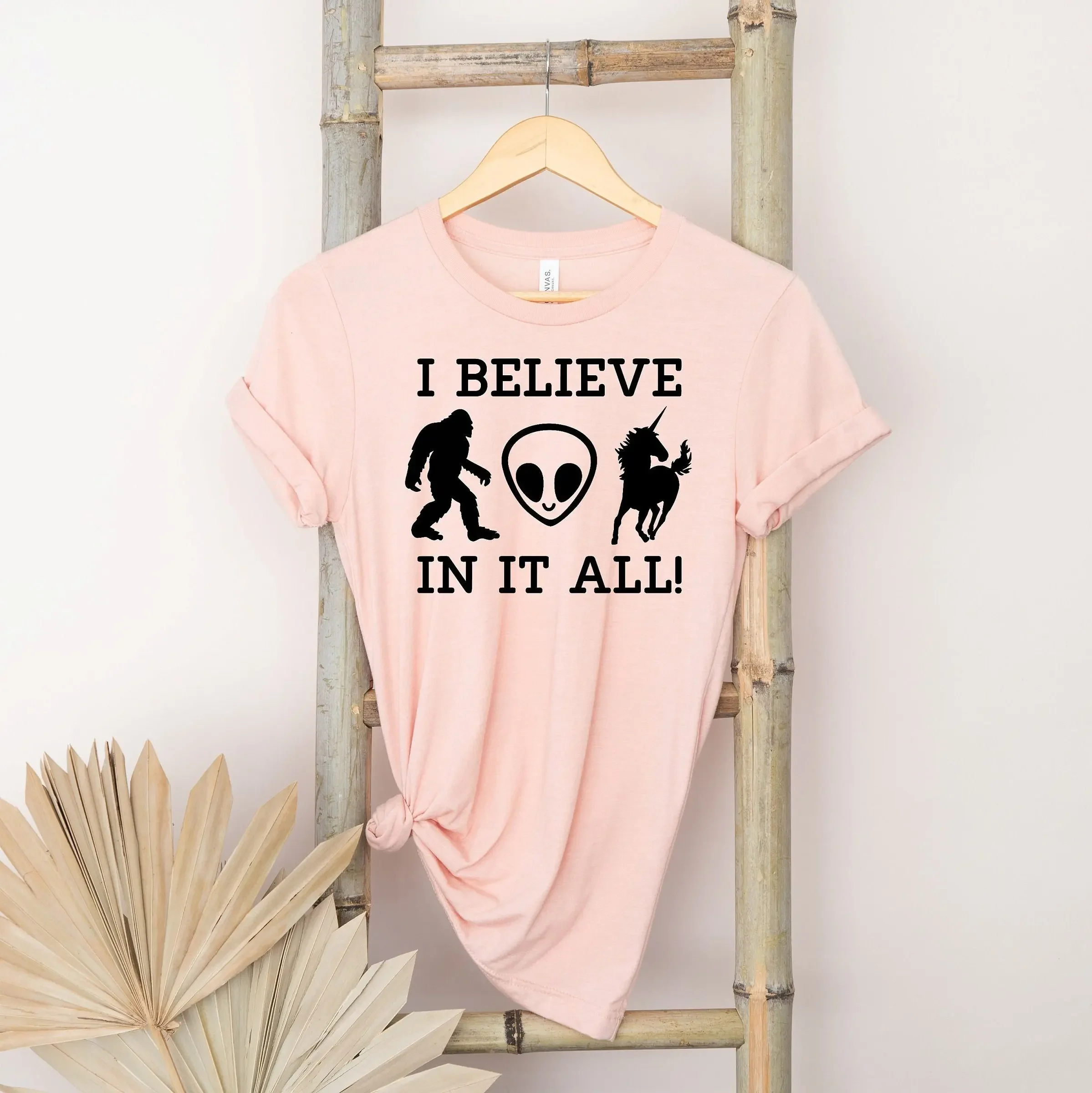 I Believe Bigfoot Alien Unicorn T Shirt
