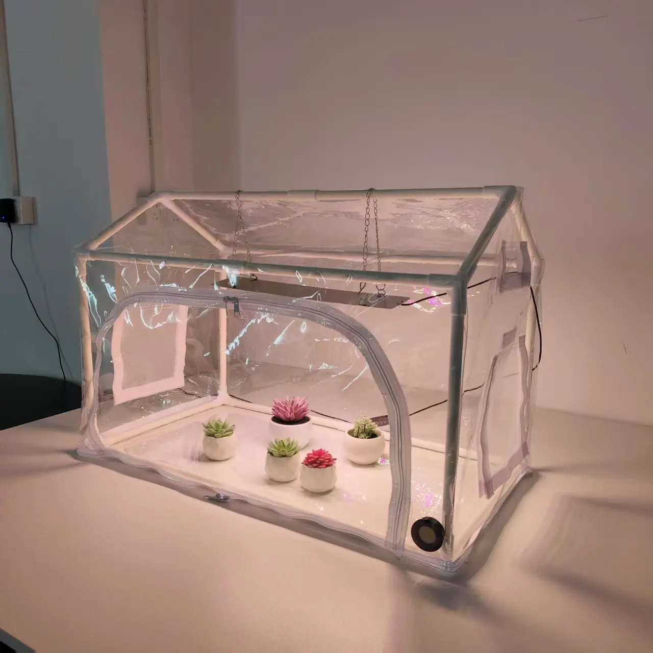 Mini Indoor Greenhouse with Thickened PVC Tent & Waterproof Base Membrane, Portable Ideal for Plant Seed Starting&Raising