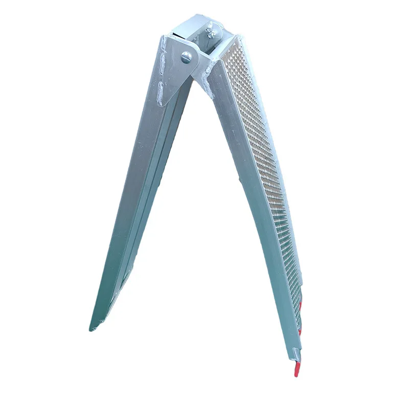 منحدر ألومنيوم خالٍ من العوائق، سلم قابل للطي من سبائك الألومنيوم مضاد للانزلاق #6