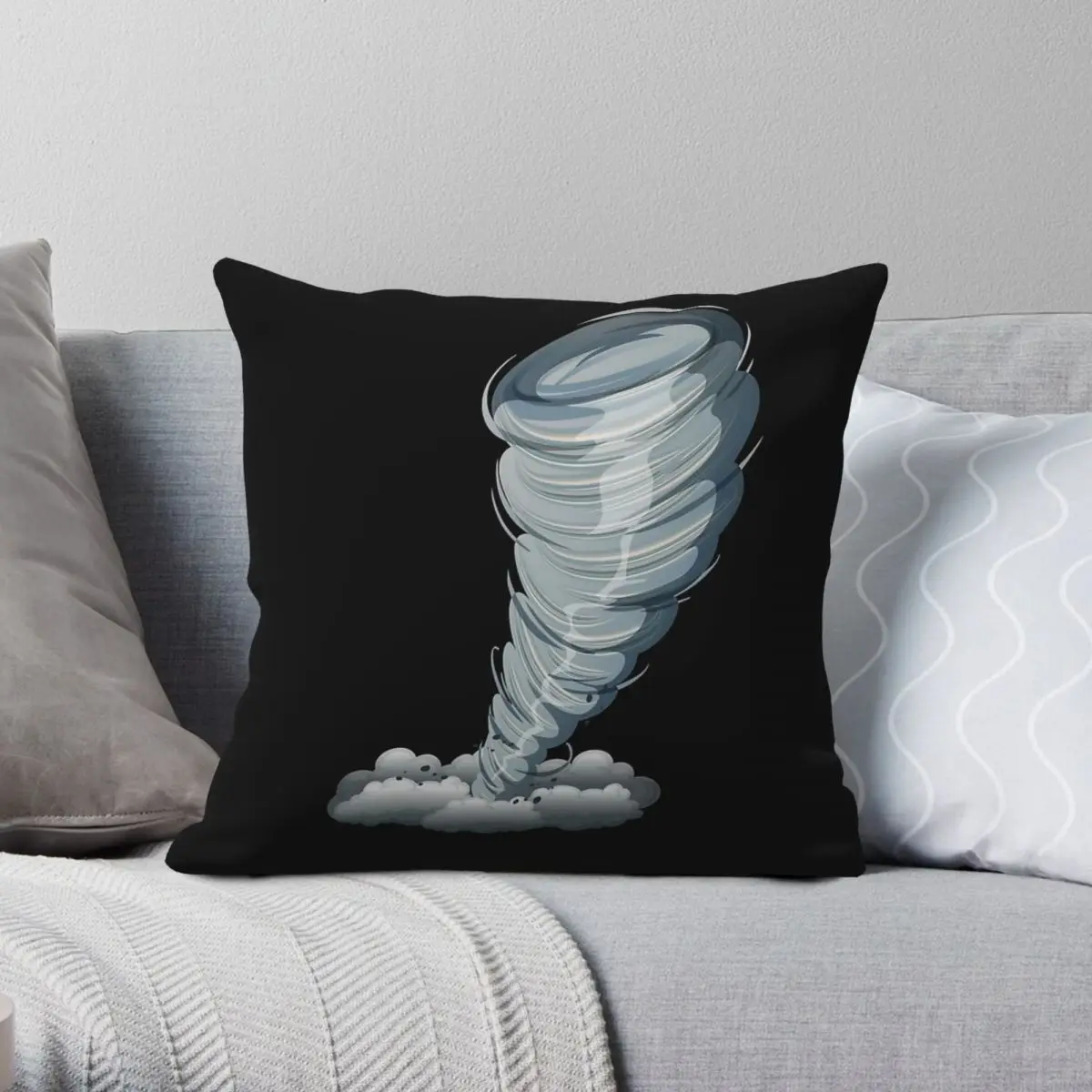 Tornado Storm Weather Square Pillowcase Polyester Linen Velvet Pattern Zip Decor Pillow Case Sofa Cushion Cover 45x45