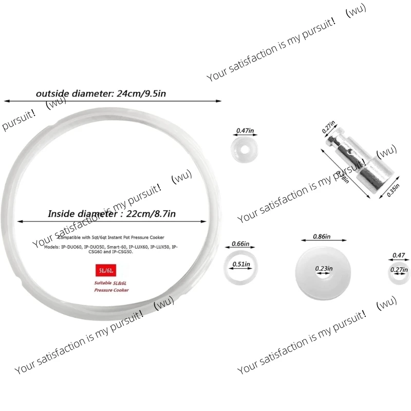 M7DF Silicone Seals Float and Gasket Set Essential Accessories Cooker Gasket Perfect for 5/6 Quart Electric Pressure Cookers
