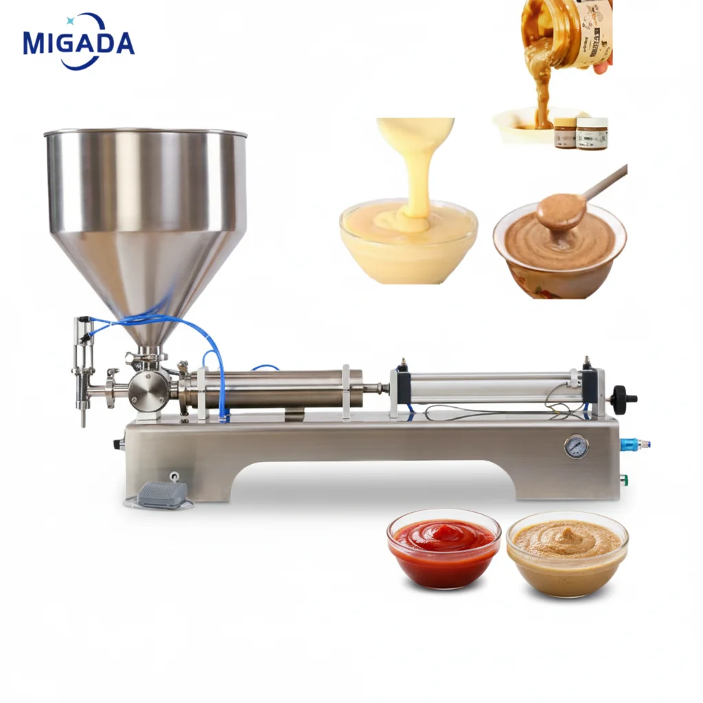 Semi-Automatic Paste Liquid Honey 1 Head Filling Machine Versatile Bottles Milk Cream Other Beverages Creams Filling Machines