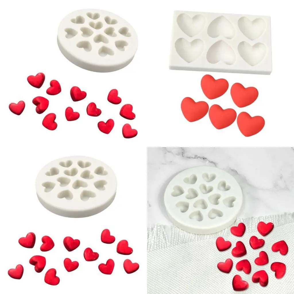 

Silicone Heart Shaped Molds for Unique Cake Decoration Chocolate and Fondant Baking Moulds Household Dessert Bakewares L5BE