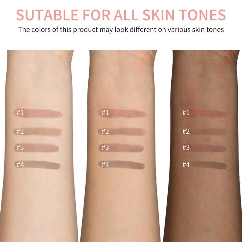 4 colori Peel Off Lip Liner Matita per labbra opaca altamente pigmentata Tattoo Matita per labbra impermeabile a lunga durata Lucidalabbra antiaderente