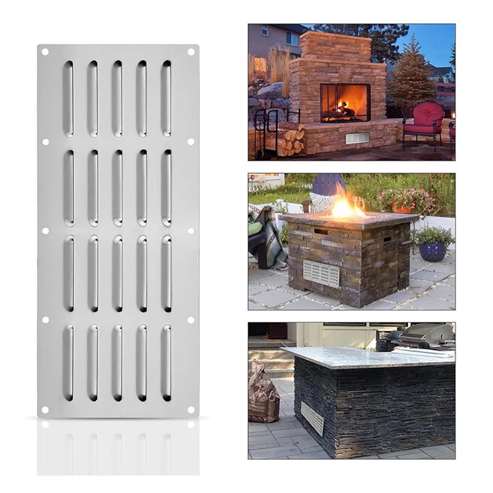 1x Stainless Steel Venting Panel For Grill Accessories Masonry Fire Pits And Outdoor Kitchens For Grills And Outdoor Cooking Set