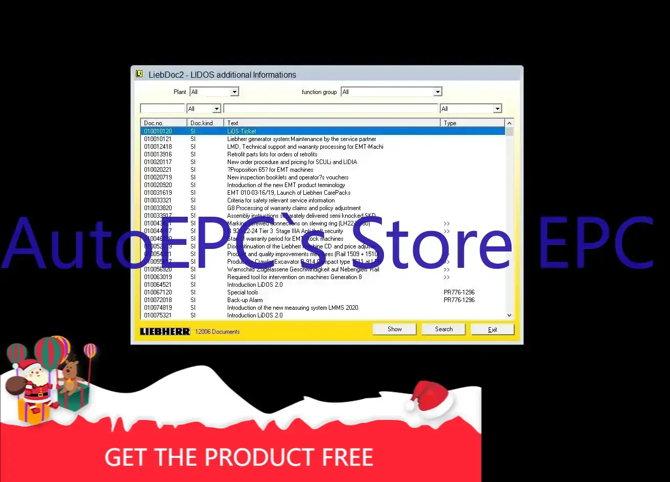 

AutoEPC Liebherr Liebdoc2 Offline 03.2022 Lidos DVD с дополнительной информацией