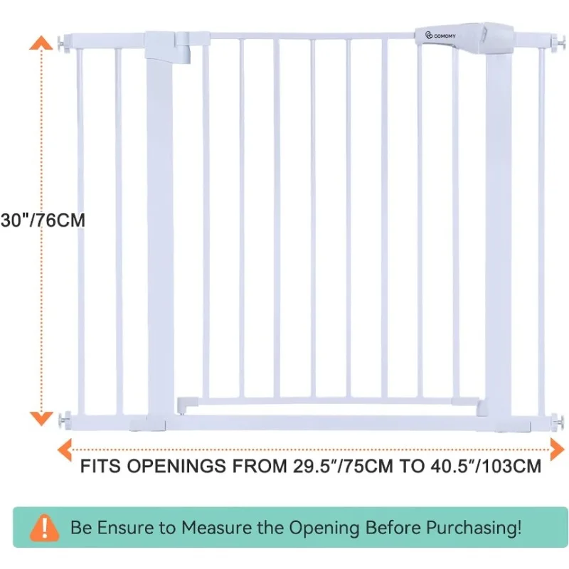 

Extra Wide Baby Gate , Auto Close Dog Gate for House Doorways Stairs, Pressure Mounted Easy Walk