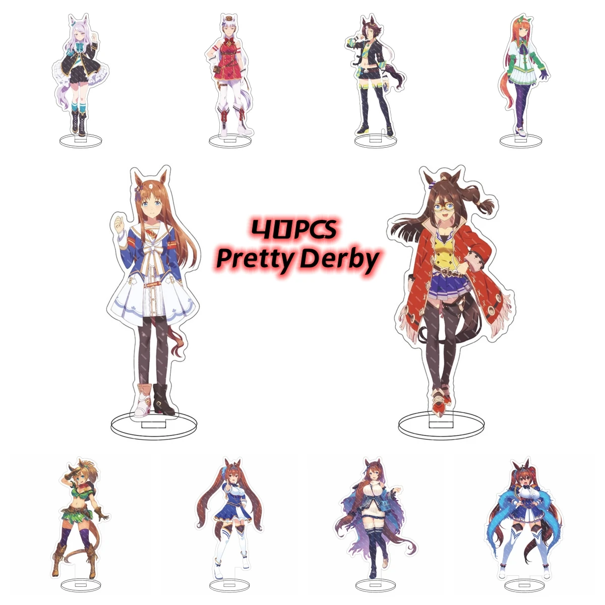 Anime Pretty Derby Acrylic Figure Stand Model Plate Merchandise Toy Room Decoration  Gift