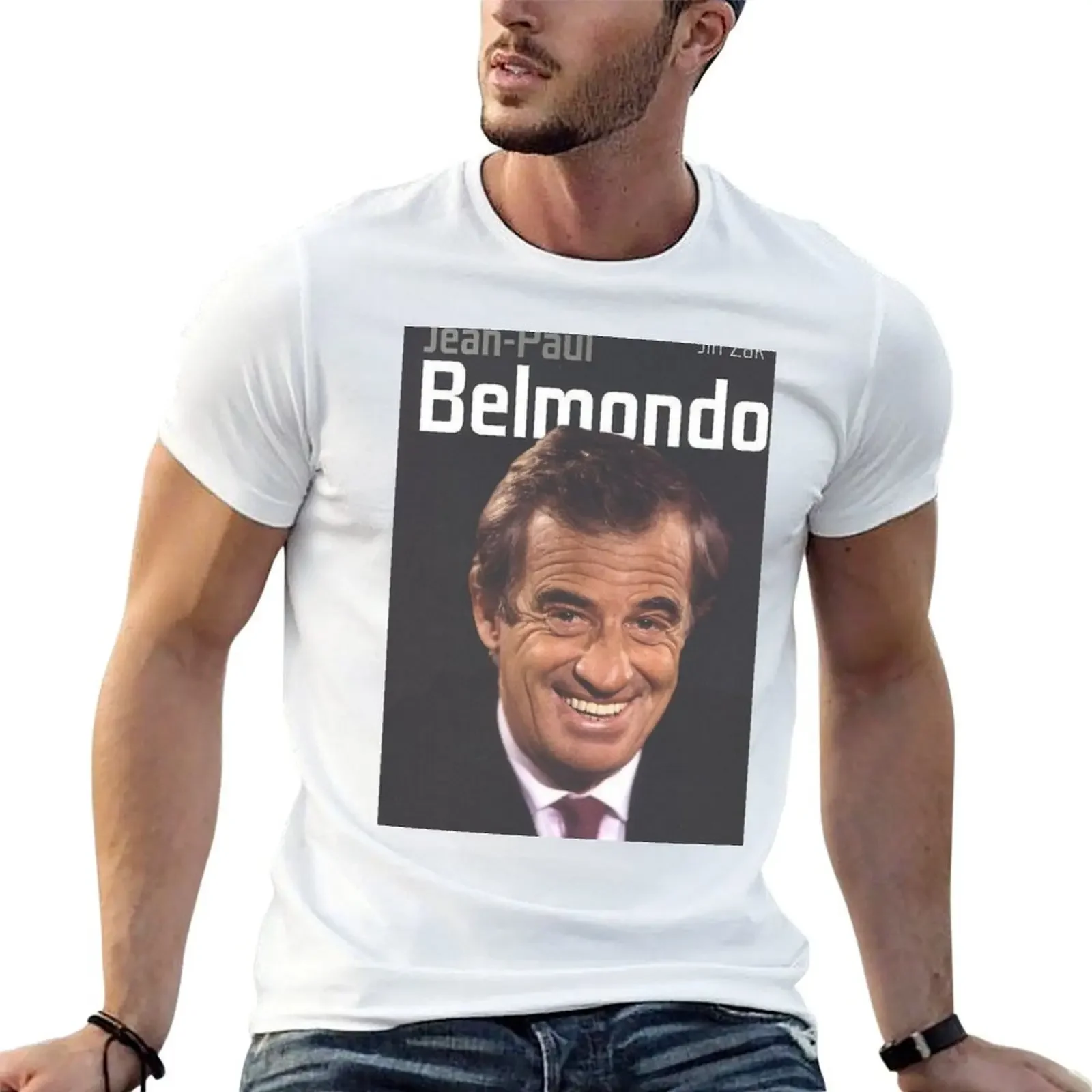 

Jean Paul Belmondo T-Shirt baggy shirts cotton graphic tees Men's t-shirt