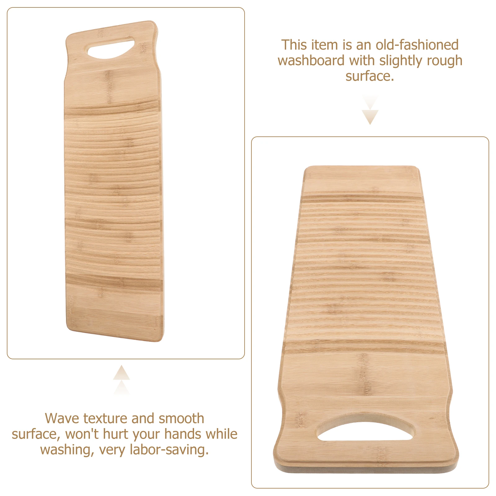 

Bamboo Washboard Thickened Laundry Board Anti slip H Washing Clothes Cleaning Tool Durable Wave Texture Smooth Surface