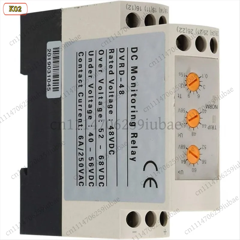 M Overvoltage Undervoltage Protector DC 48V Relay 35mm Rail LED Indicator for DC Motor 52-68V 40-56V Electrical Parts