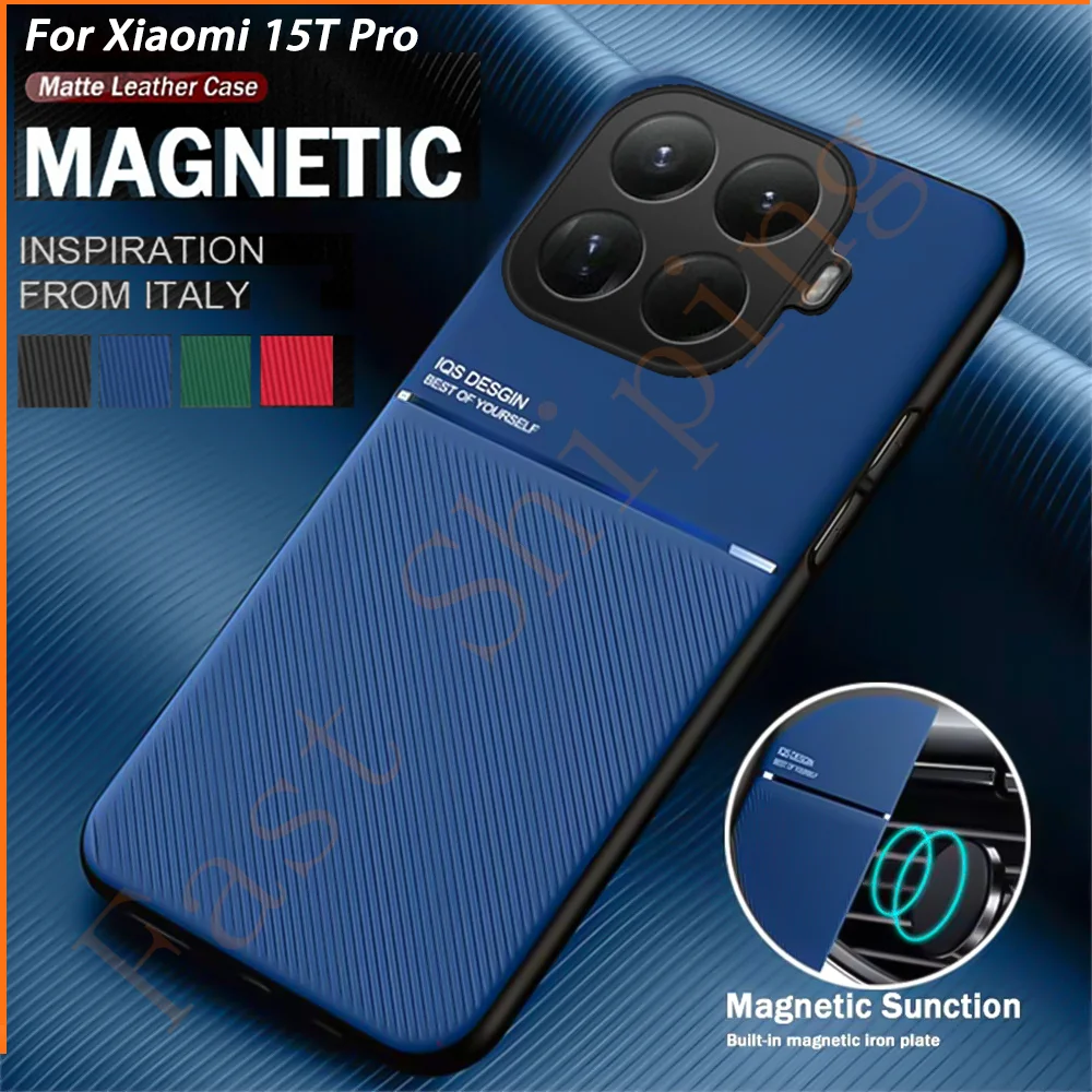 

Leather Magnetic Case For Xiaomi Mi 15T Pro 14T 13T 12T 11T 10T 9T 15 Ultra 13 12 11 Lite 5G 17 Pro Max Slim Texture Phone Cover