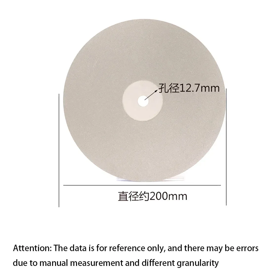 1Pc 8-Inch 200mm 46~2000Grit  Diamond Coated Flat Lap Wheel Lapidary Polishing Grinding For Jewelry Jade Crystal Glass Polishing