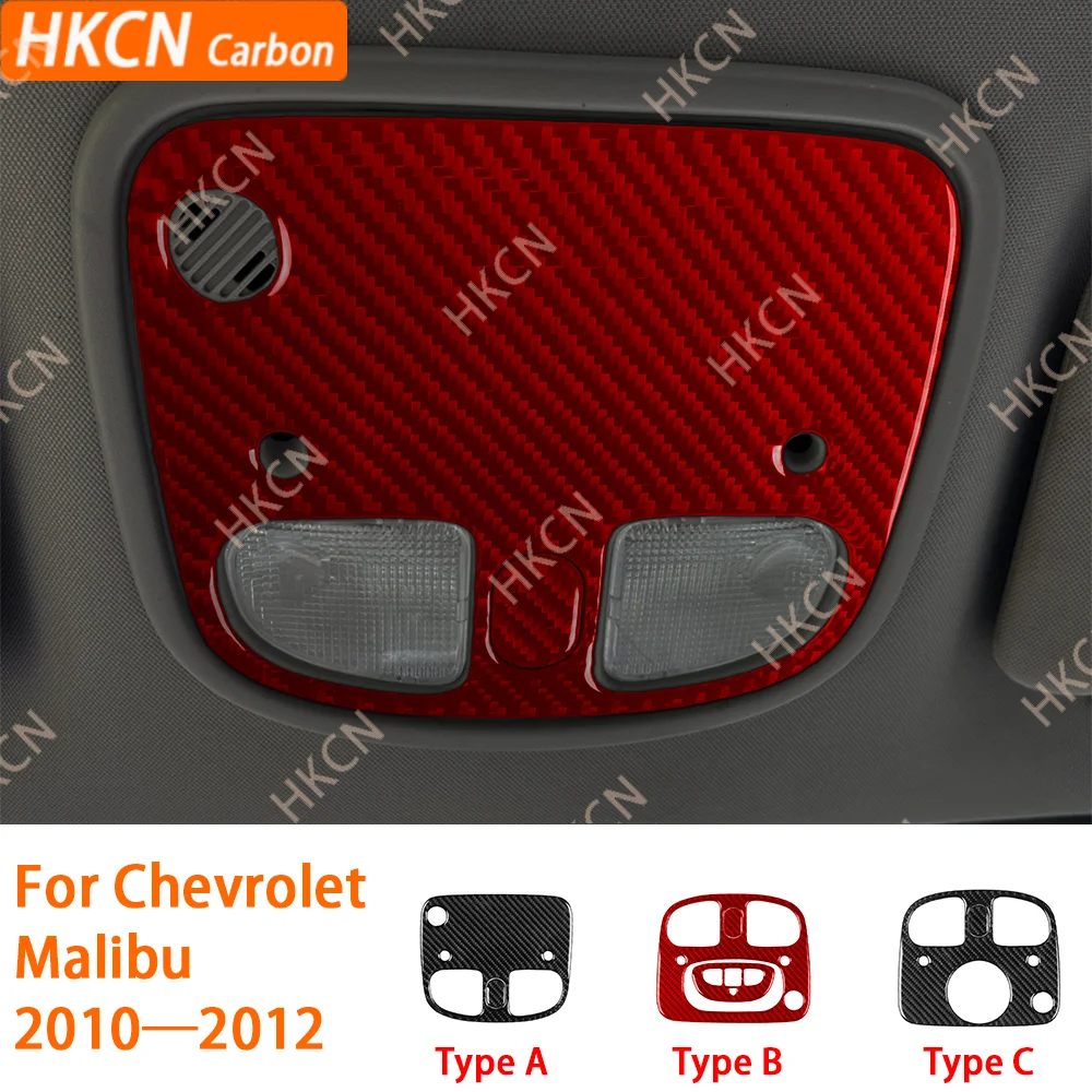 

Roof Reading Light Panel Trim Sticker Car Carbon Fiber Interior Accessories For Chevy Malibu 2010—2012