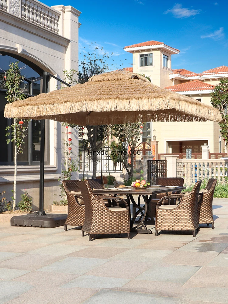 Courtyard Homestay Rome Umbrella Garden ThatchedOutdoor Beach Straw