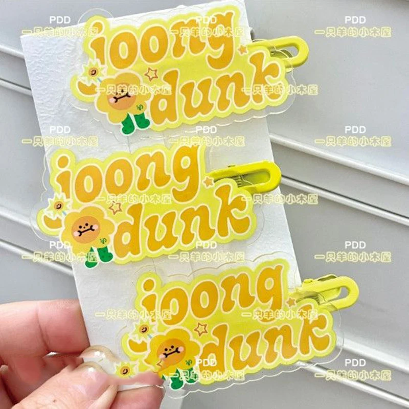 GMMTV Joongdunk-horquilla para Cosplay, pasadores acrílicos de dibujos animados, pinza para el pelo con letras dulces, accesorios para el cabello de Carnaval