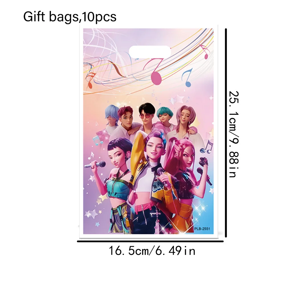 Torebki na prezenty dla łowców demonów Dekoracje urodzinowe Kpop Anime Torby na słodycze na przyjęcia Upominki dla gości Dziecięce przyjęcie baby shower Artykuły imprezowe