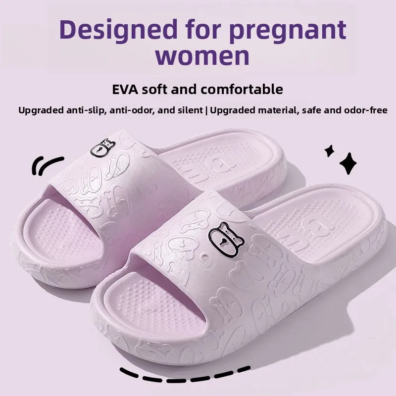 

Anti-Slip Slippers Women's Indoor Outdoor Wearable Home Bathroom EVA Odor Resistant Summer New Style Pregnancy Special Sandals