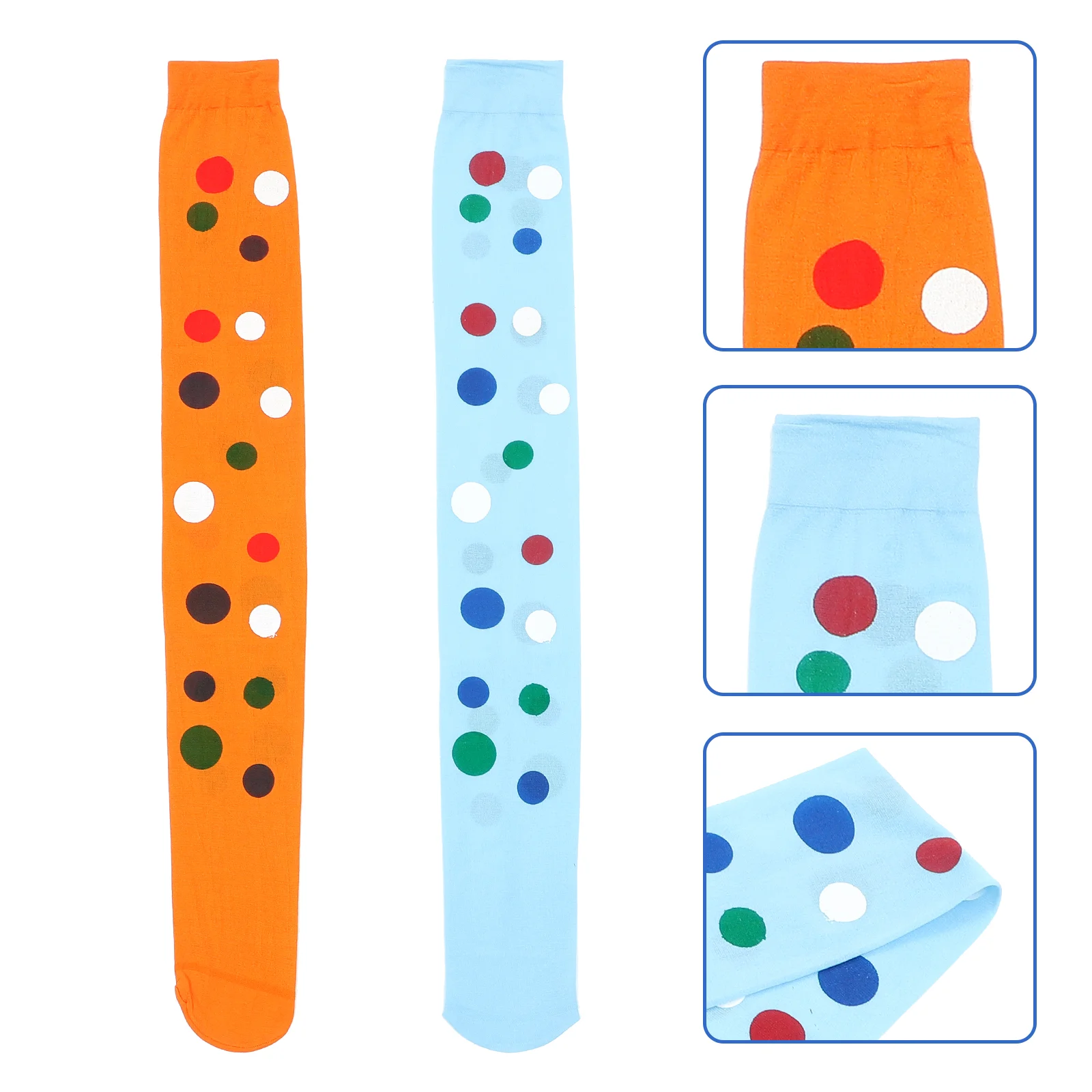 

Big Dot Clown Socks Funny Cosplay Long Carnival Party Halloween Dressing Stockings Over-knee up Decorative