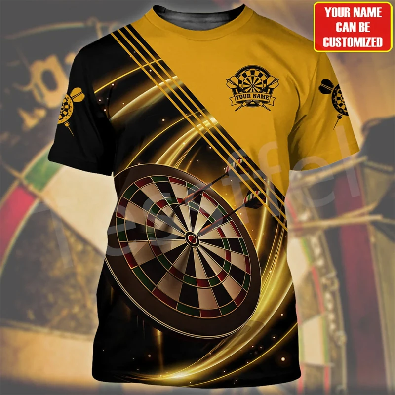 Bar Entertainment Darts Club Fun Indoor Sportwear T-shirts Summer 3D Print Harajuku Loose Daily Casual Short-sleeved T Shirt Tee