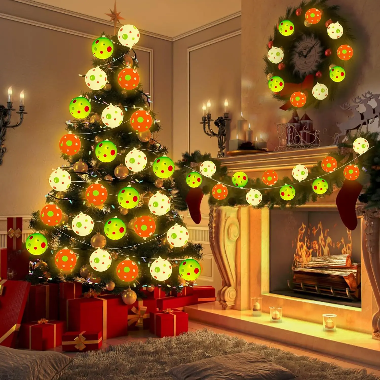 LED クリスマス照明ストリングボール装飾フェスティバル雰囲気ライト