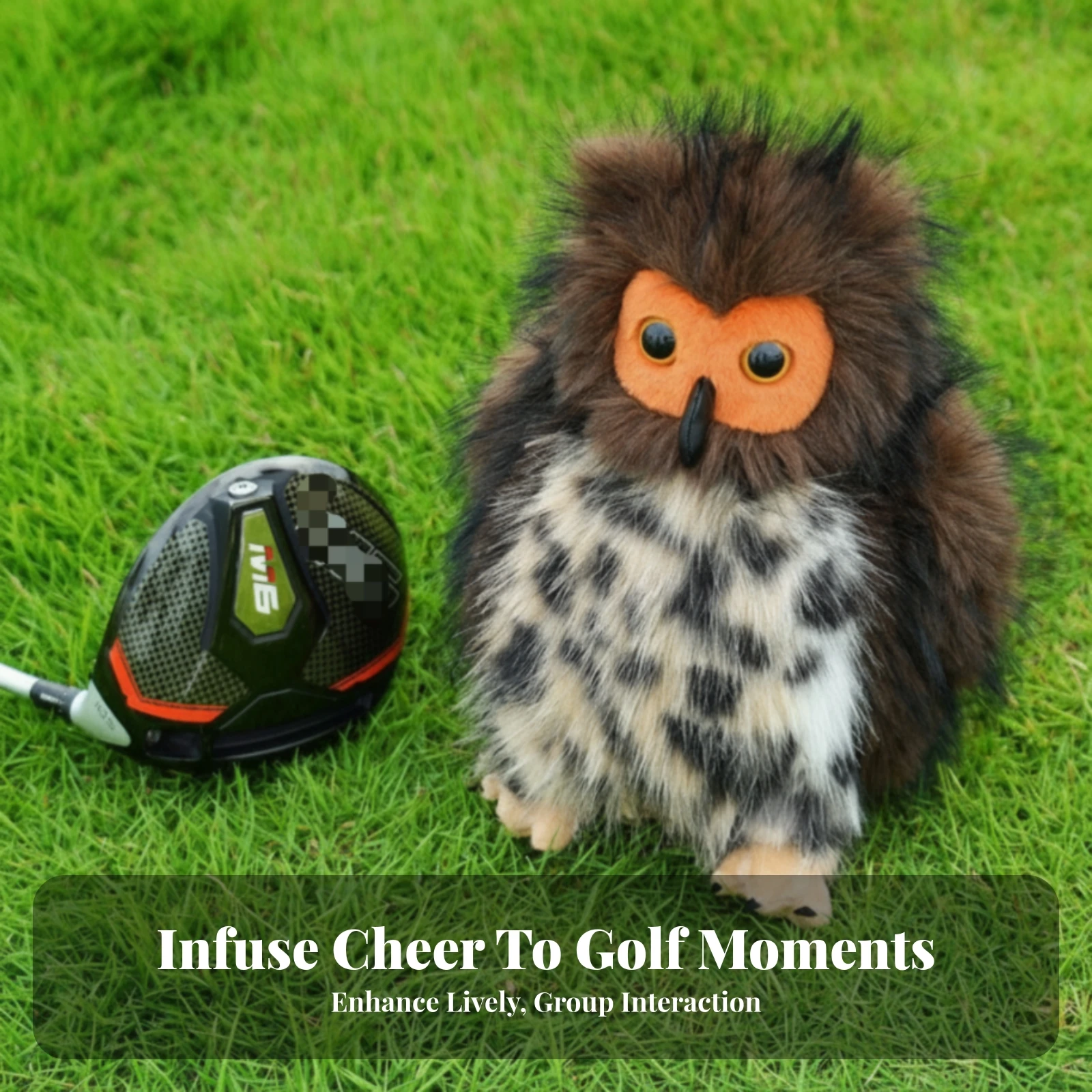 Animal Golf Club Cover Scratch Protection Owl Driver Headcover Owl Golf Headcover Gift Idea - view 3