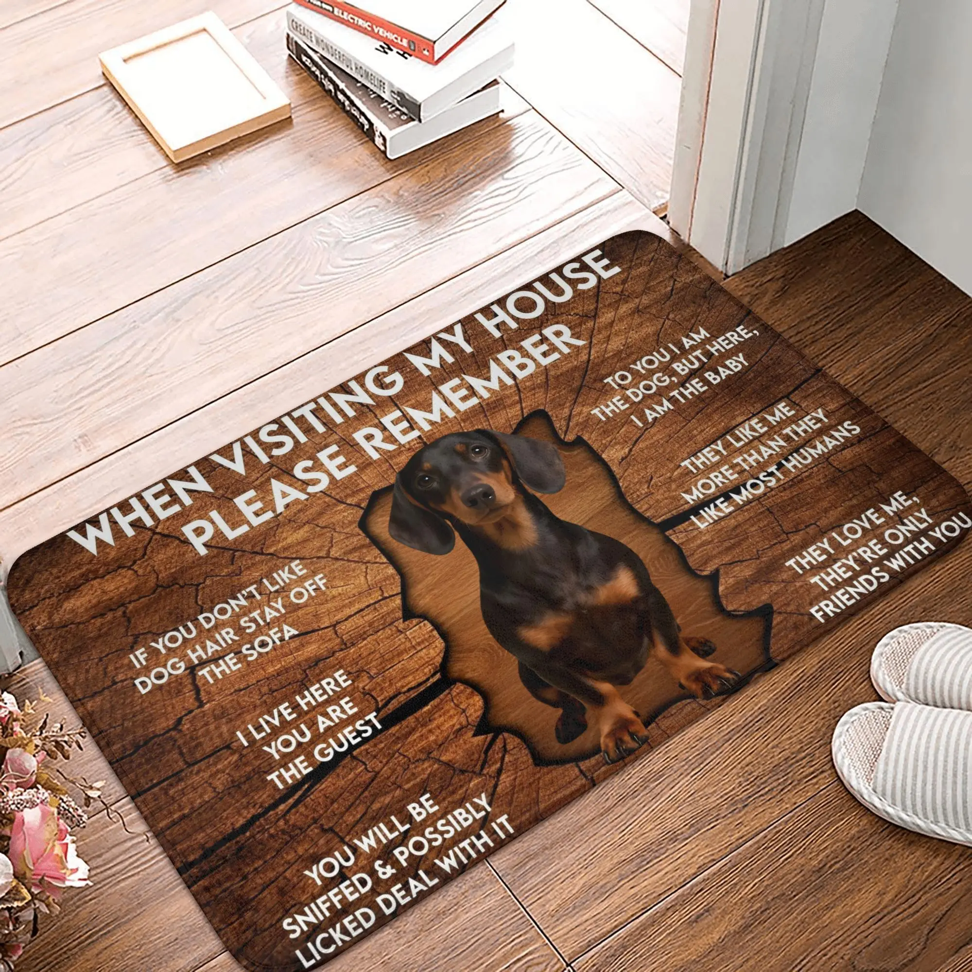 When Visiting My House Please Remember Dachshund Front Door Entrance Mats Outdoor  Bathroom Kitchen Doormat Bedroom Carpet Rug