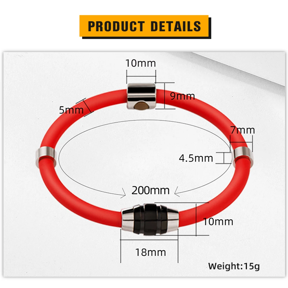 Fabrik-Direktversorgung, antistatisches Negativ-Ionen-Silikon-Armband, negative Ionen, Energie, Paar-Zubehör, individuelles Armband