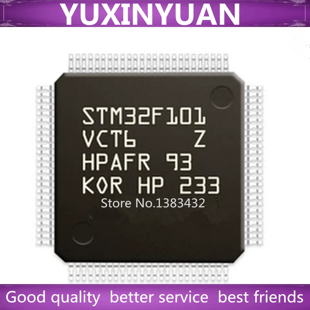 1PCS 100% New STM32F101V8T6 STM32F101VBT6 STM32F101VCT6 STM32F101VET6 STM32F101VGT6 STM32F101 VBT6 VCT6 VET6 VGT6 QFP Chip