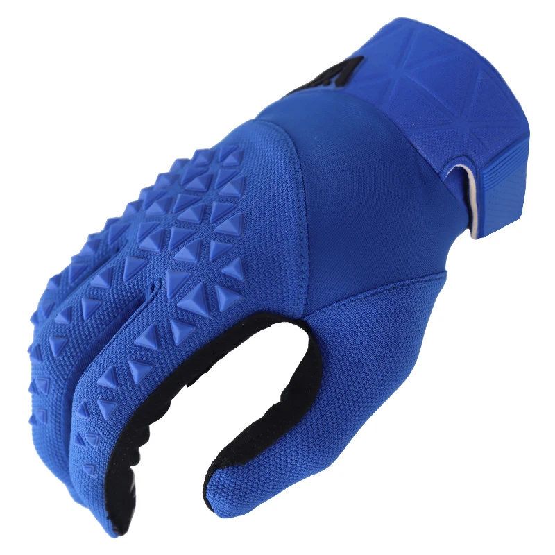 IOQX Airmatic MX Dirt Bike Race Motocross Motorbike Riding Mens Woman Blue Racing Gloves