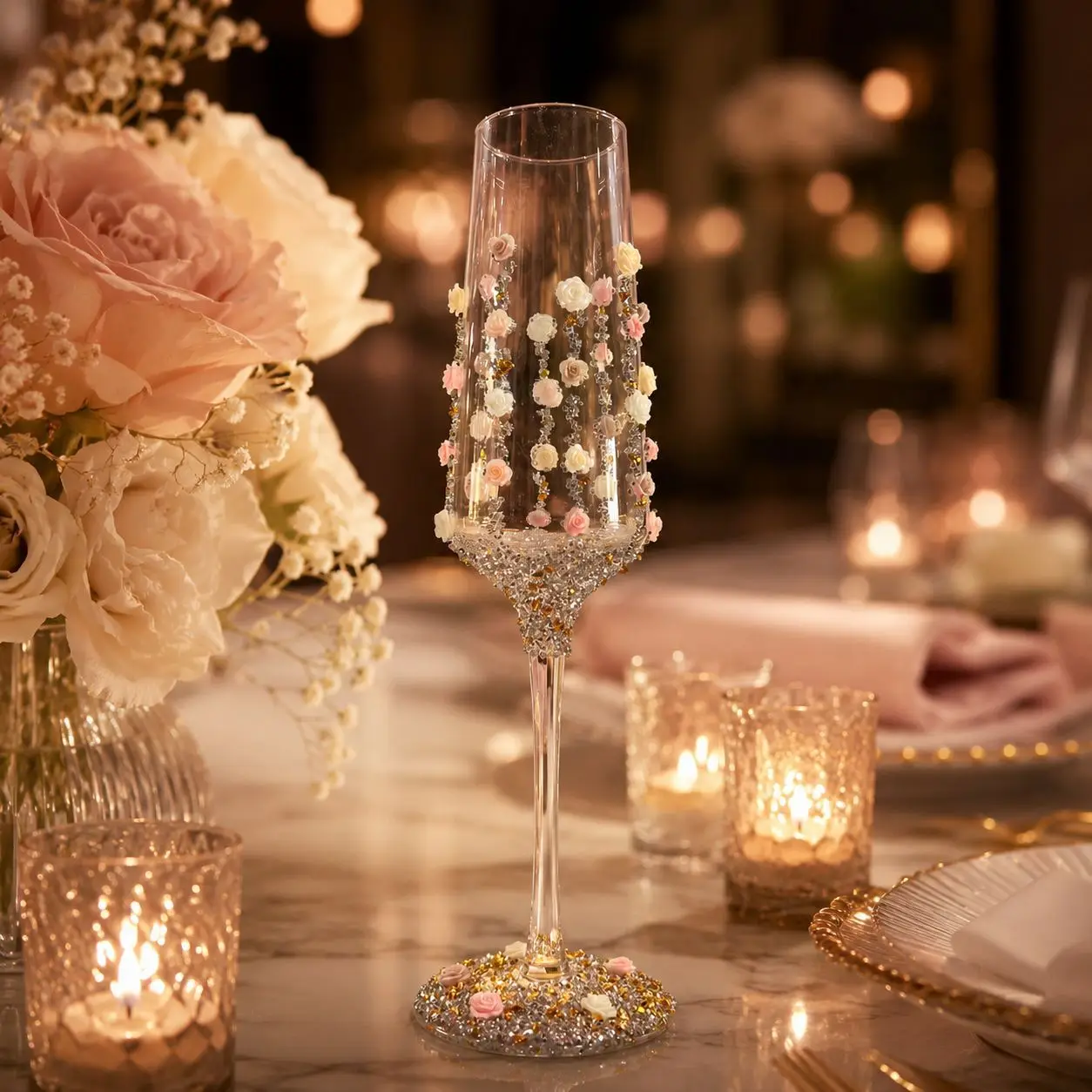 New ins wind premium broken diamond goblet DIY toasting cup material engagement wedding send girlfriends new wedding