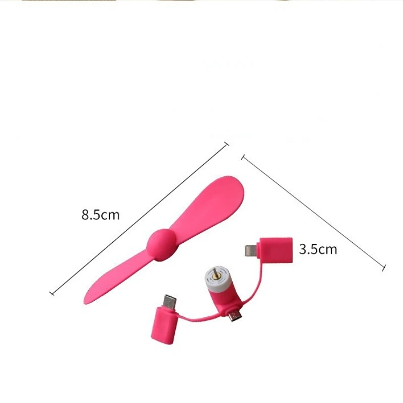 Mini USB Fan Flexible Cooling hand Fan portable Summer Cool laptop Desktop Cell Phone Cooler 2 in 1 Micro USB Type-C 8 pin plug