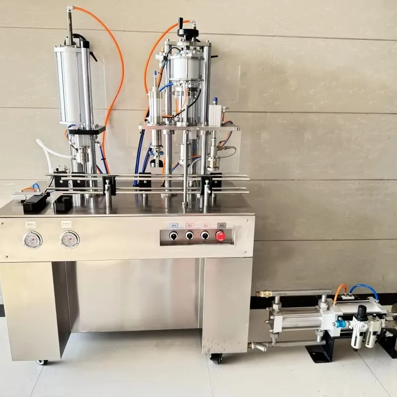 Entrance Level Cleaning Solvents Aerosol Filling Machine Foaming Sprays Aerosol Filler Aerosol Filling Machinery