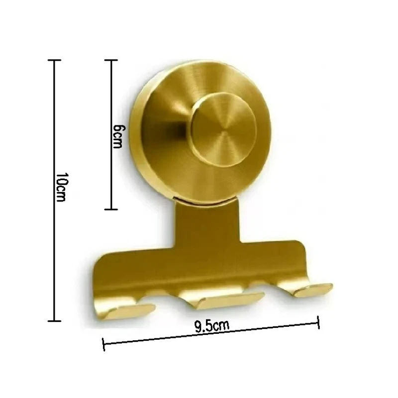 Saugnapf-Rasiererhalter für die Dusche, robust, aus Edelstahl, ohne Bohren, Wandhaken, Badezimmer-Aufbewahrung für Rasierer, Handtuch, Luffa – Detail 10